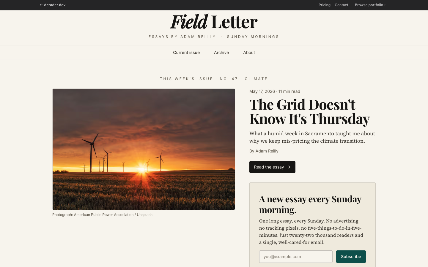 Field Letter preview