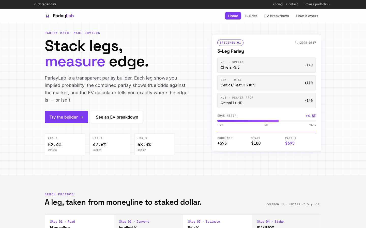 ParlayLab preview