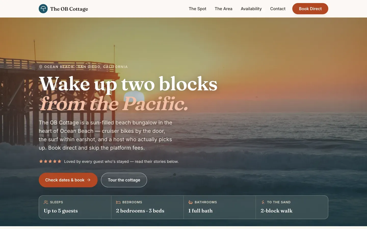 Ocean Beach Rental — Demo preview