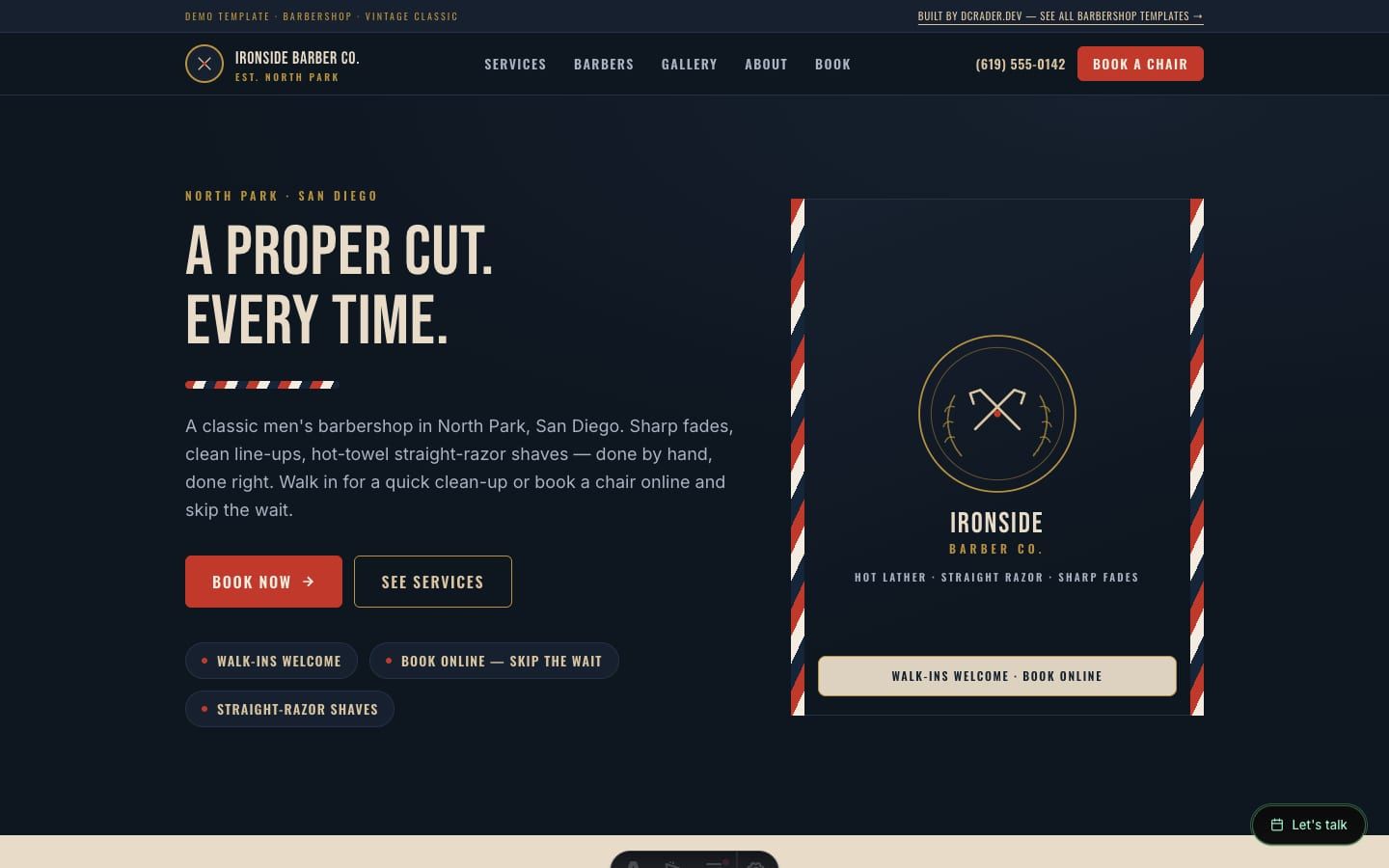 Barbershops — Vintage Classic design preview