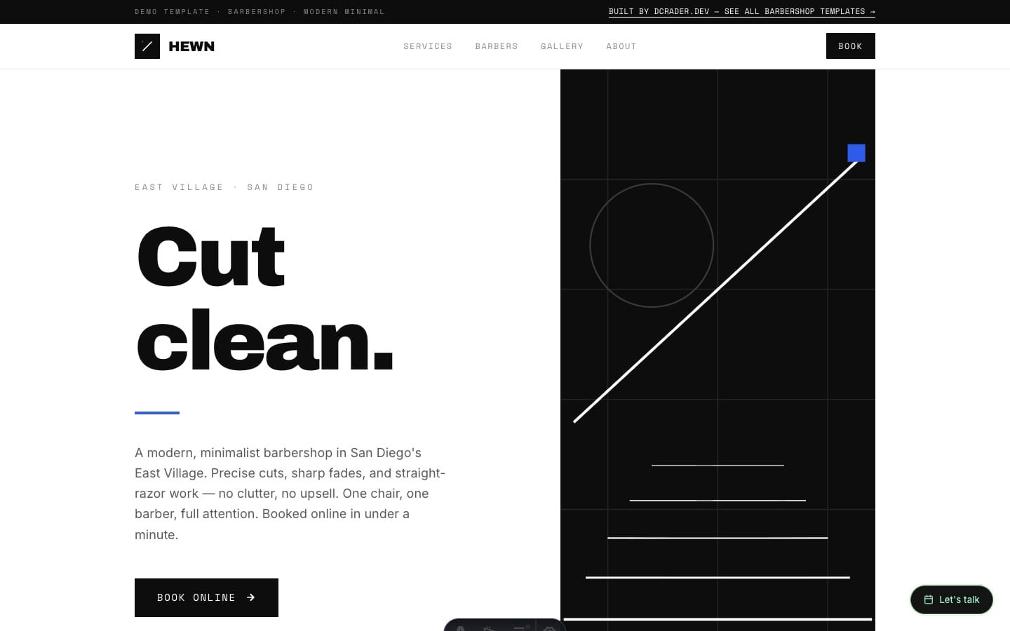 Barbershops — Modern Minimalist design preview