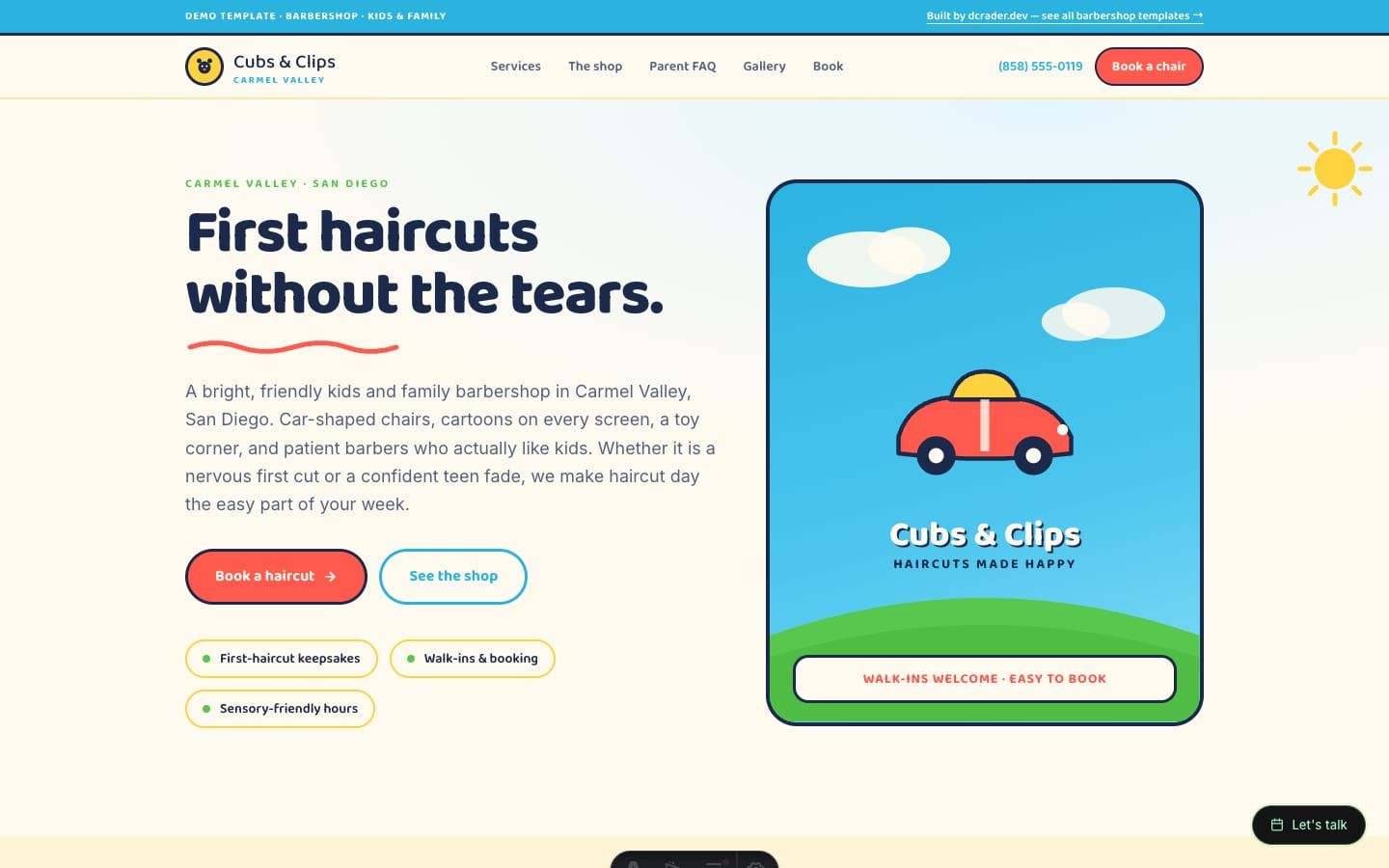 Barbershops — Kids & Family design preview