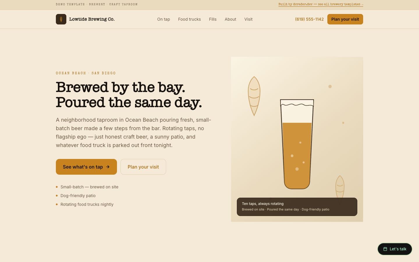 Breweries & Taprooms — Craft Taproom design preview