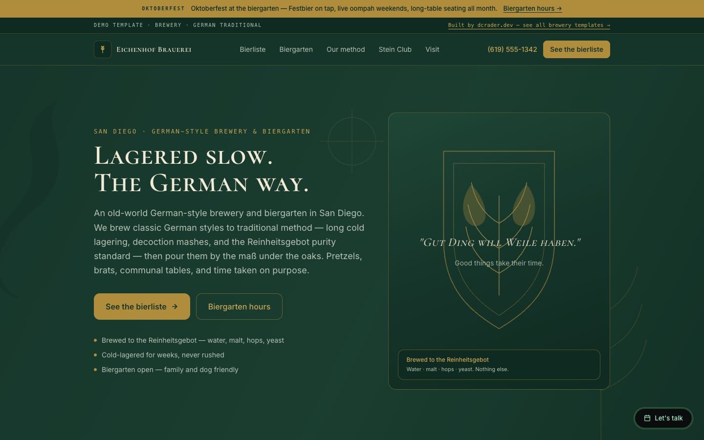Breweries & Taprooms — German Traditional design preview