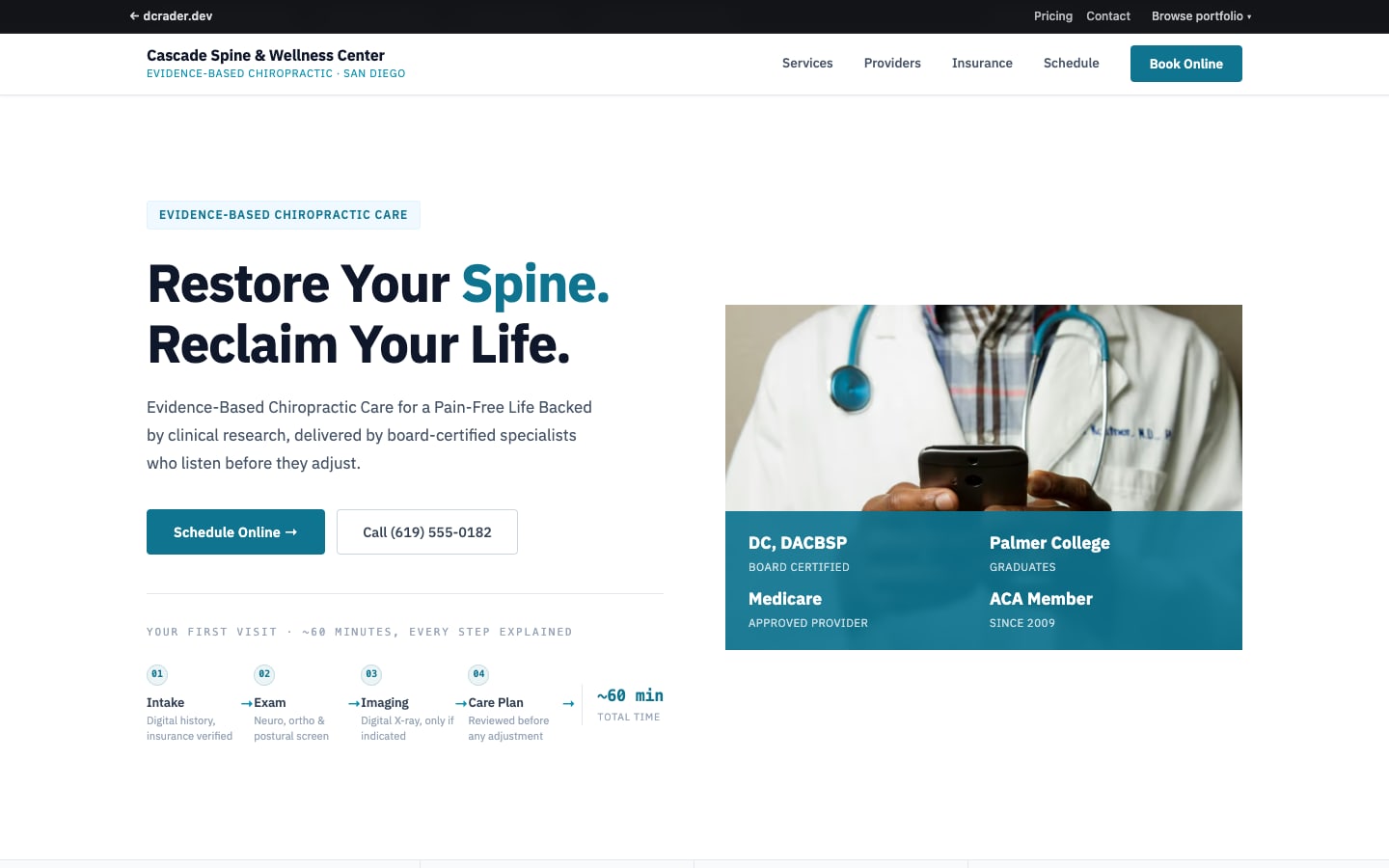 Chiropractors & Wellness — Modern Medical design preview