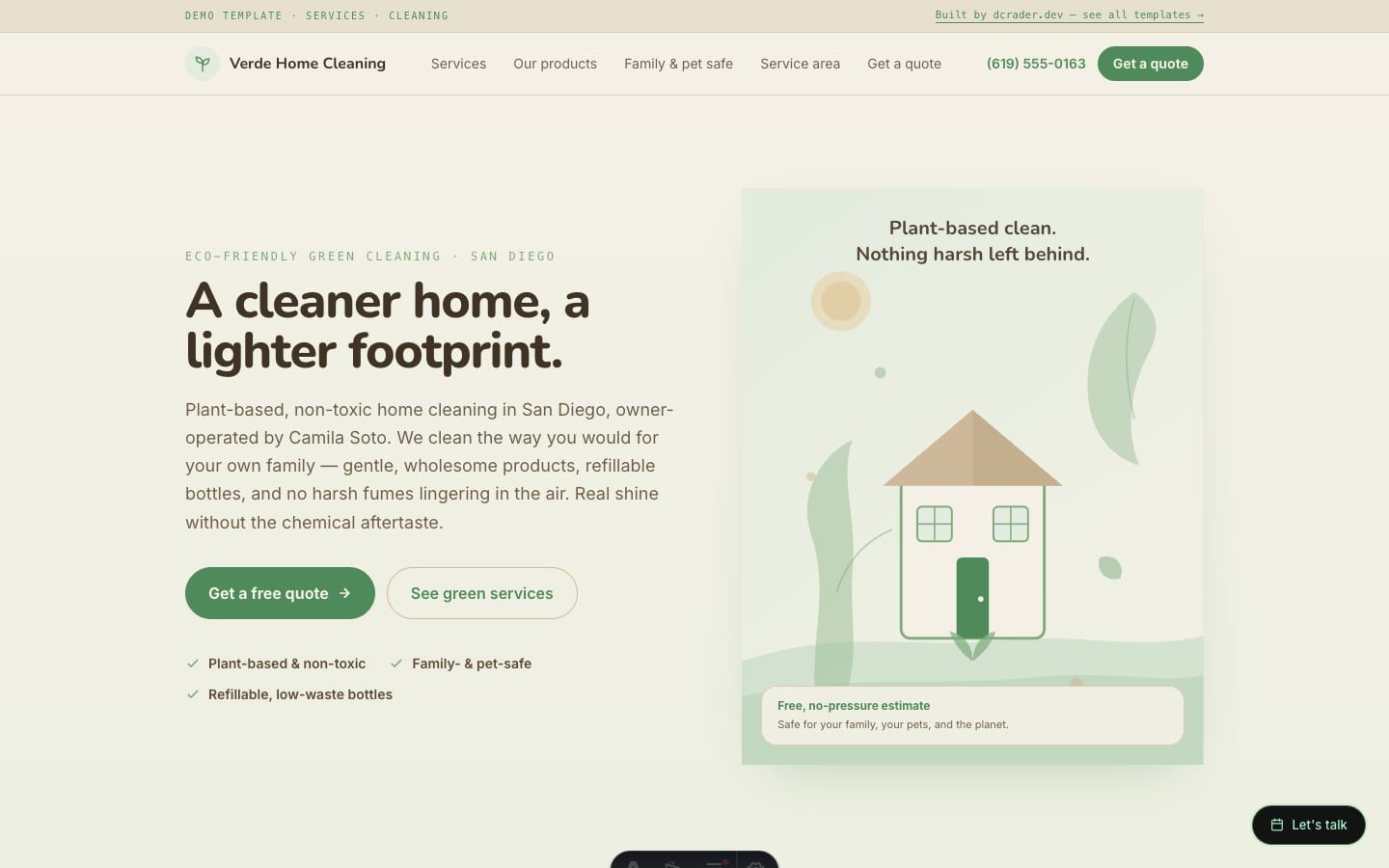 Cleaning Services — Eco / Green Cleaning design preview