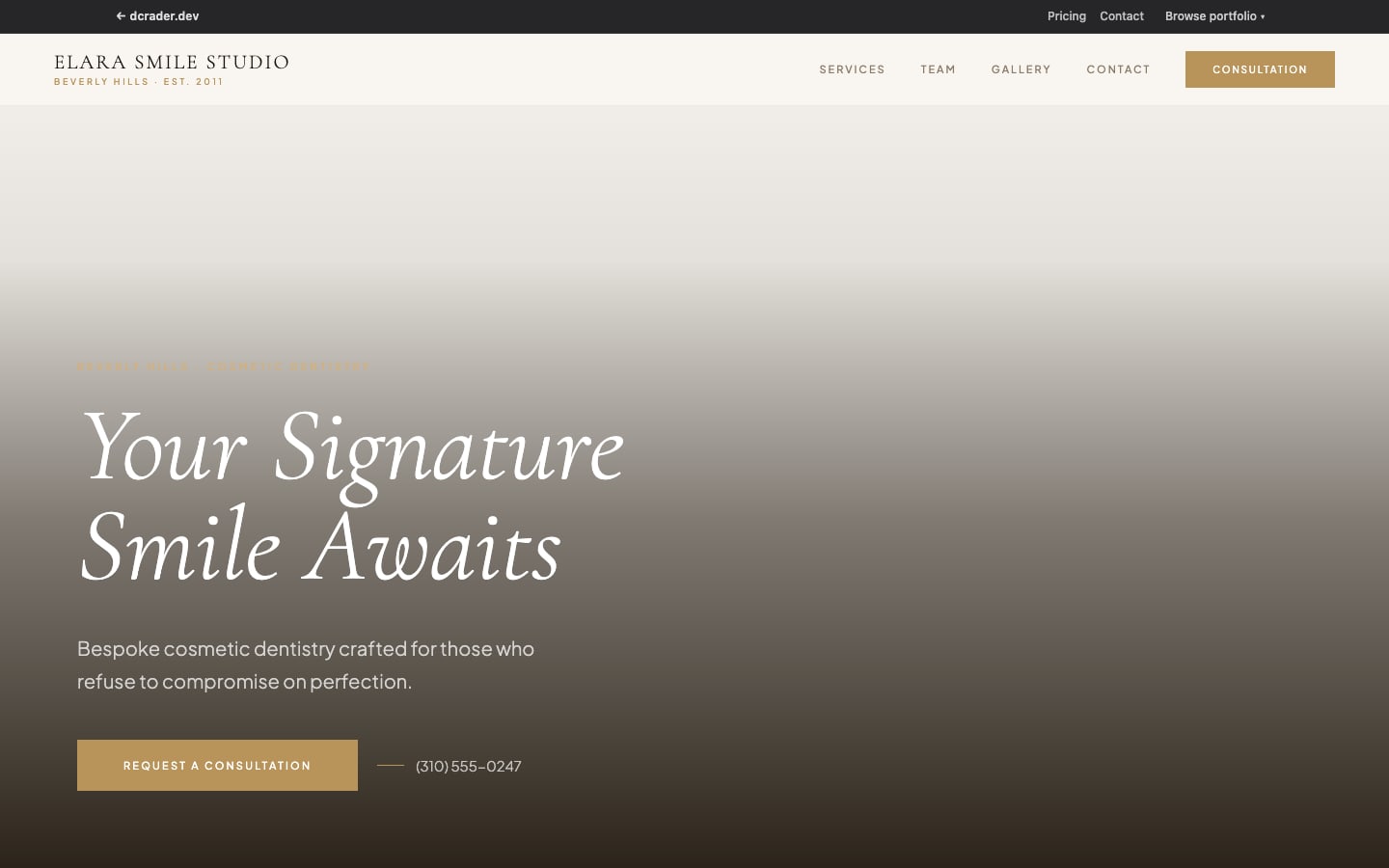 Dentists & Orthodontists — Luxury Cosmetic design preview