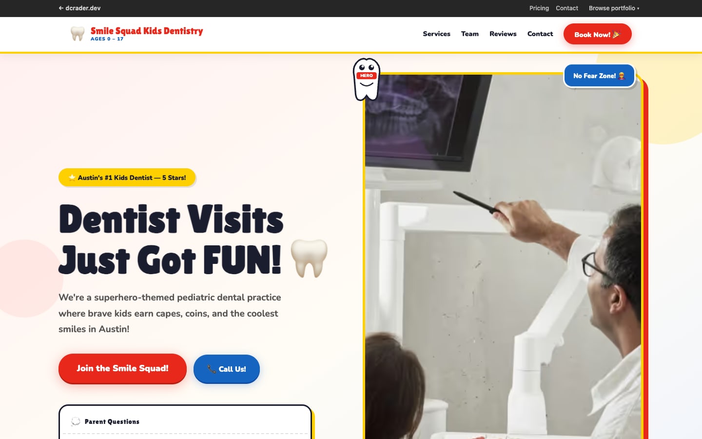 Dentists & Orthodontists — Pediatric Fun design preview