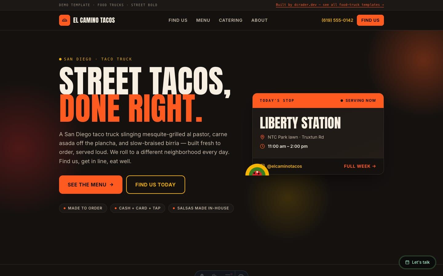 Food Trucks — Street Bold design preview