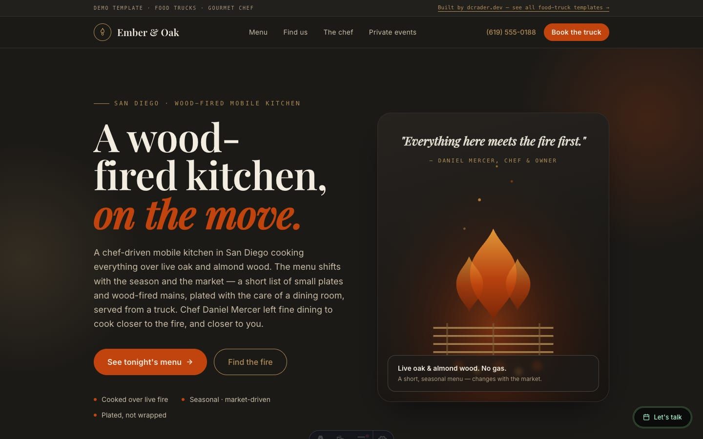 Food Trucks — Gourmet & Chef-Driven design preview