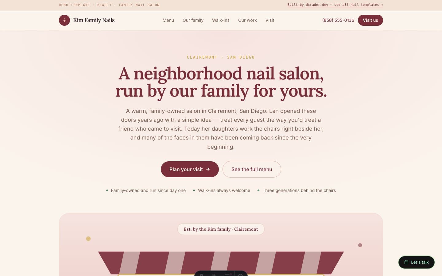 Nail Salons — Family Classic design preview