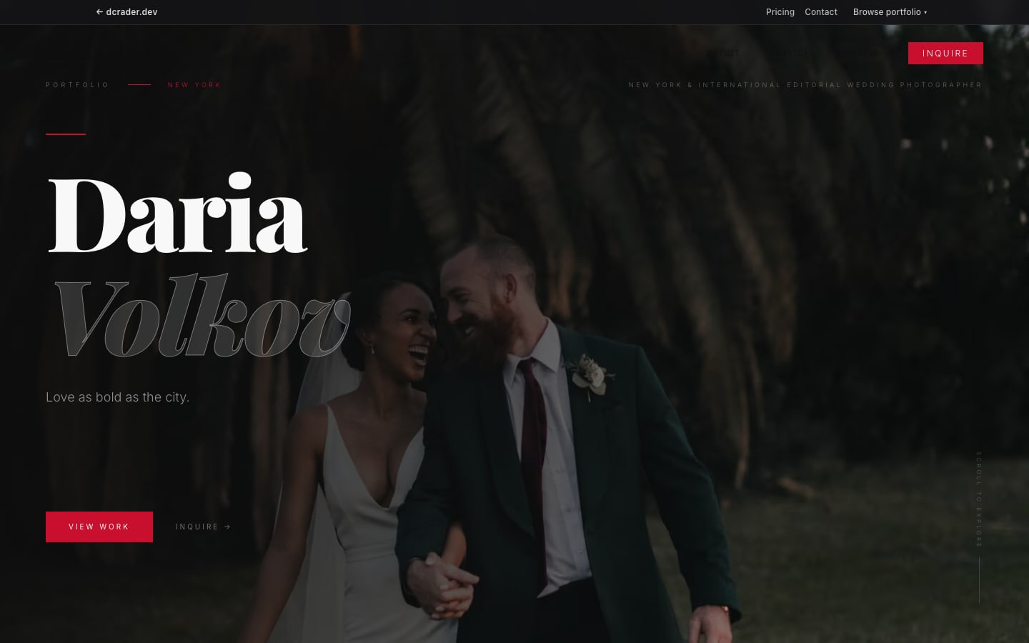 Photographers — Bold Editorial design preview