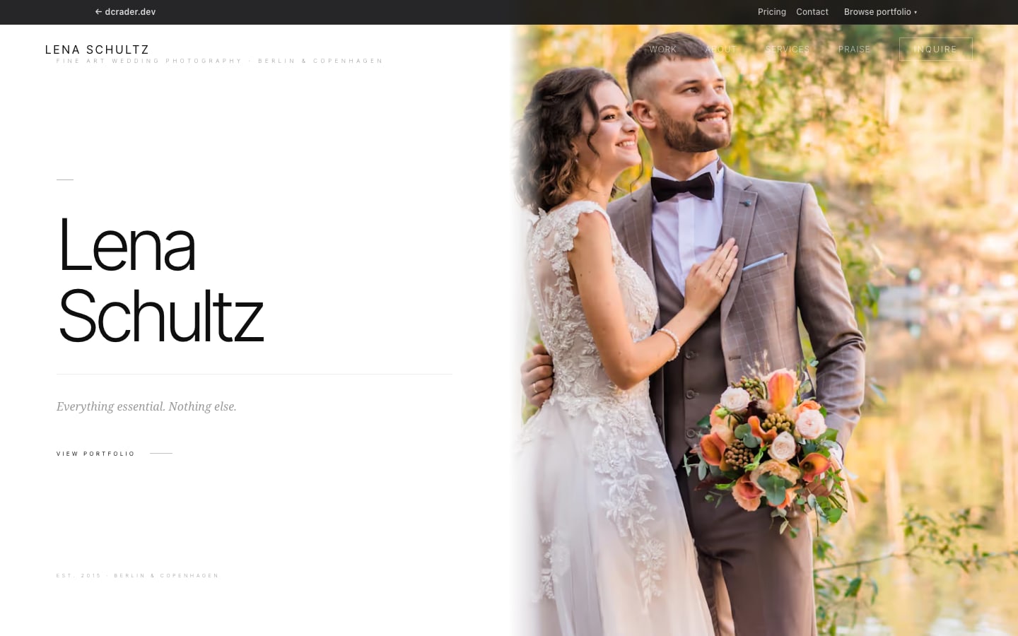 Photographers — Modern Minimal design preview