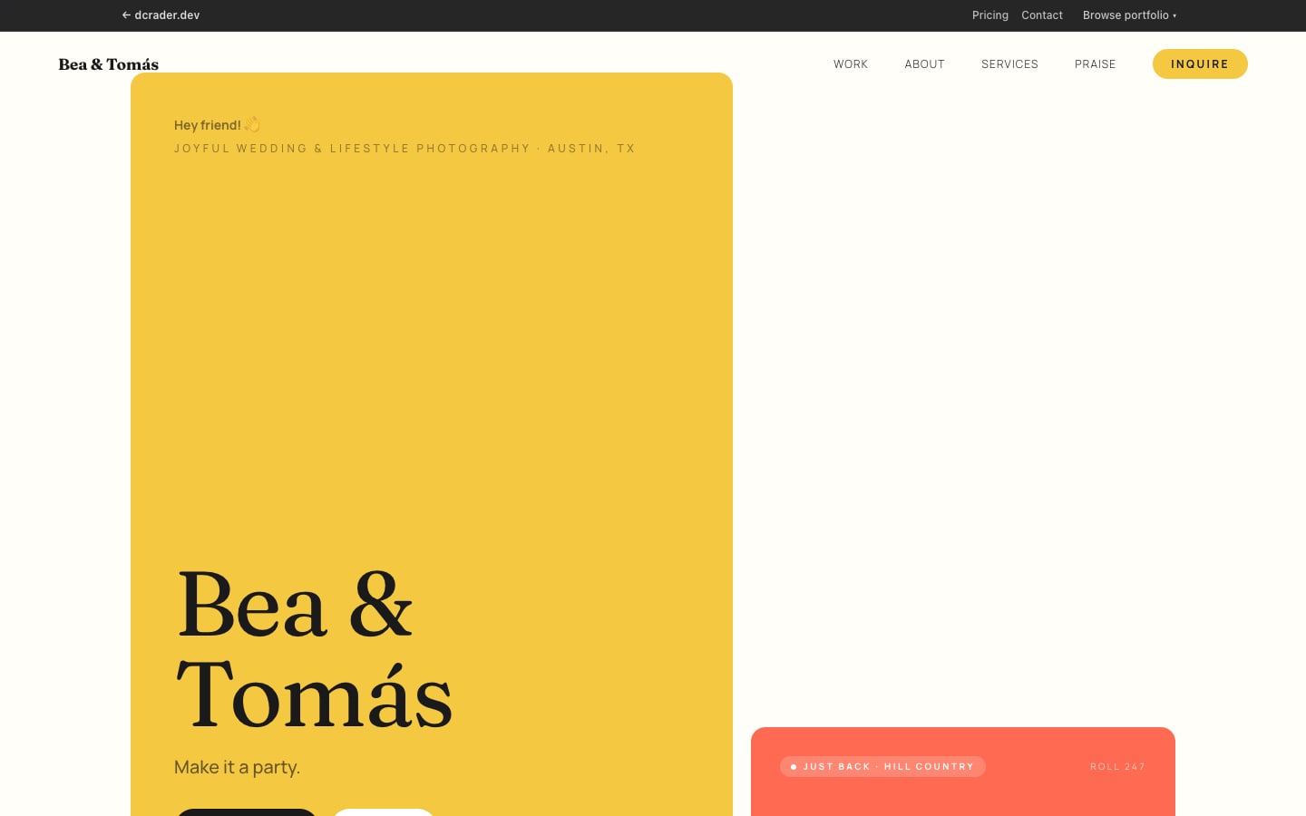 Photographers — Vibrant & Joyful design preview