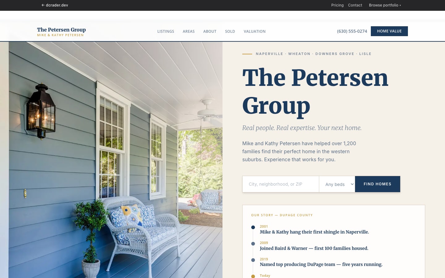 Real Estate — Warm Classic design preview