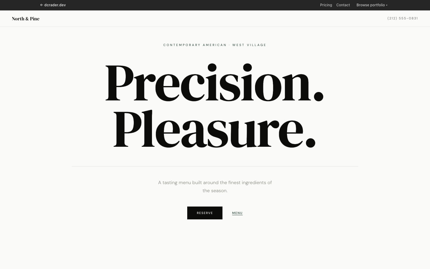 Restaurants & Cafés — Modern Minimal design preview