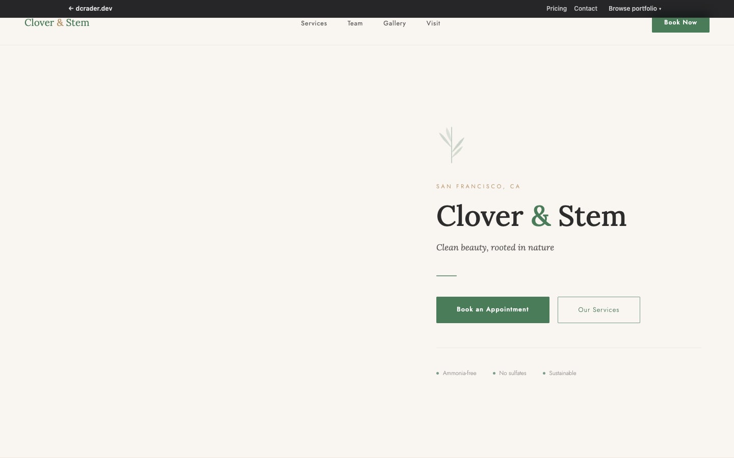 Salons & Beauty — Natural Clean Beauty design preview