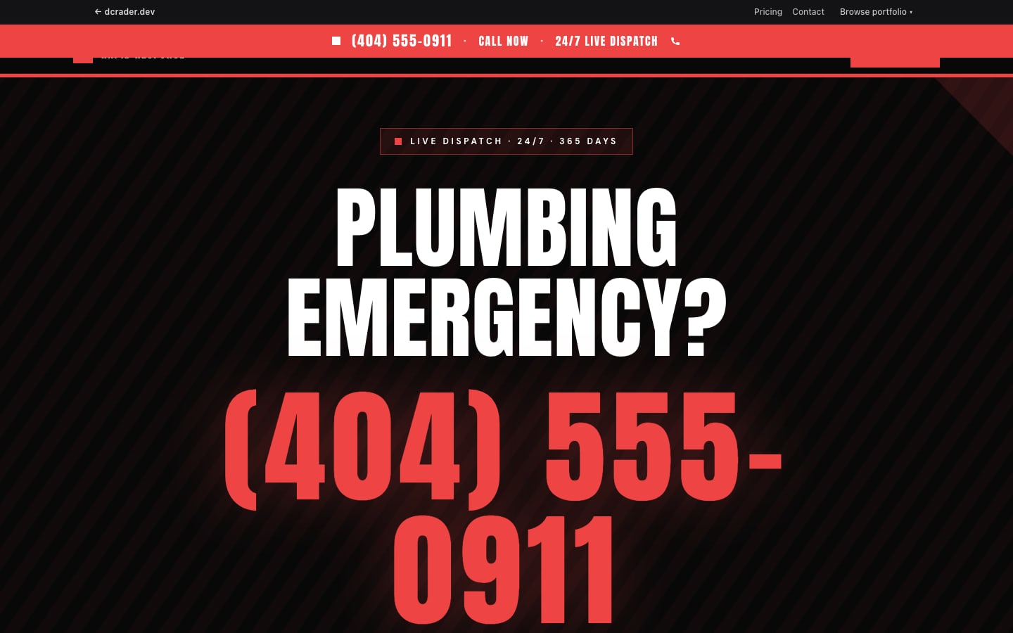 Local Trades — Emergency Bold design preview